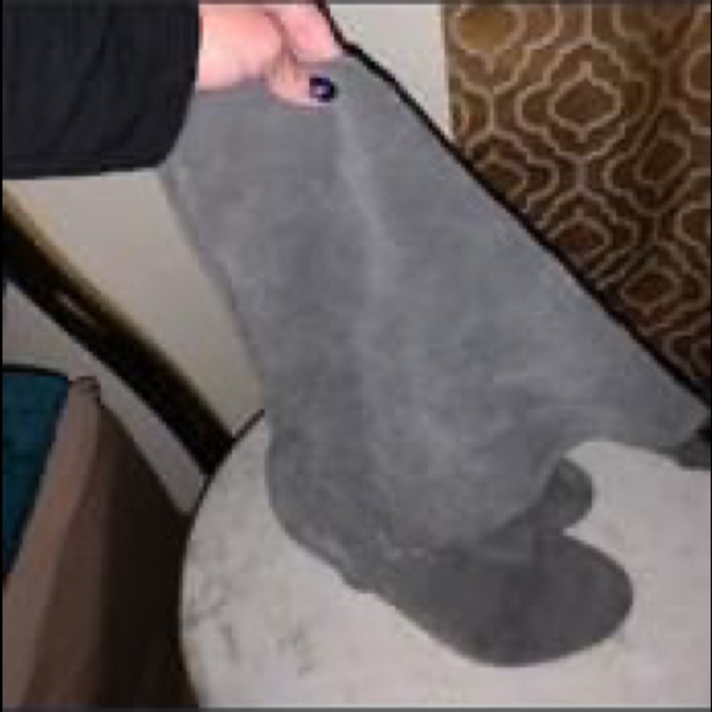 Gray Suede Boots